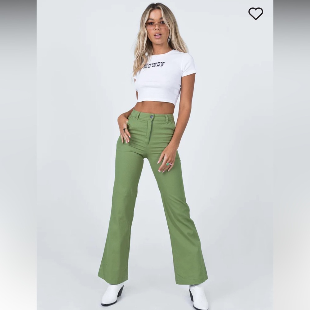 NWT| Princess Polly Carson Pants Green / Size: US 6
